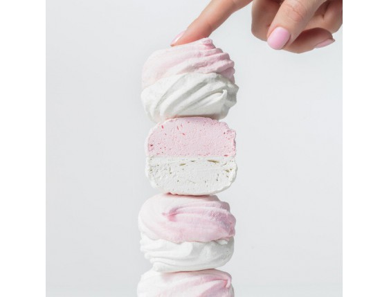 Zefír «Bílo-růžový» - 2 